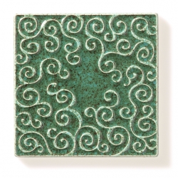 con fuoco 100x100x7mm green-turquoise