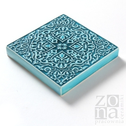 grave 100x100x15mm turquoise