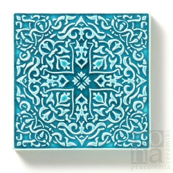 grave 100x100x15mm turquoise
