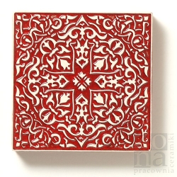 grave 100x100x15mm red
