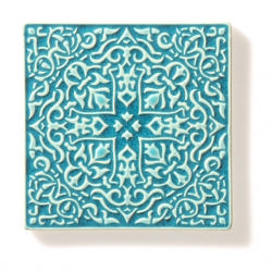 grave 100x100x7mm turquoise1
